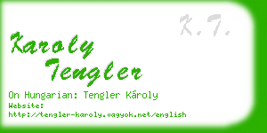 karoly tengler business card